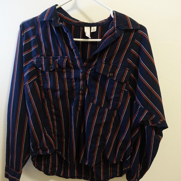 3/$25💎BP Pin Stripe Collared Shirt - Picture 1 of 2